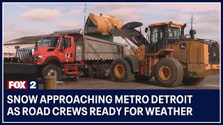 Snow approaching Metro Detroit as road crews ready for weather
