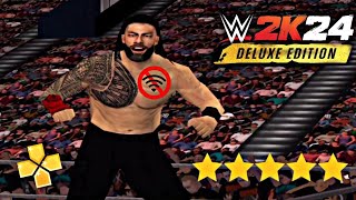 WWE MODS DELUXE EDISON 2K24 PPSSPP GOLD / / ROMAN VS LA KNIGH FULL MATCH