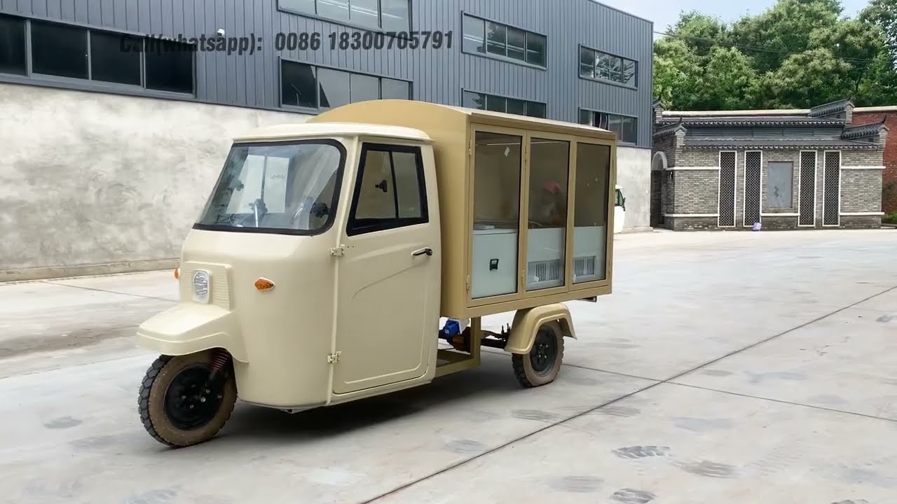 customizable electric tuk tuk ice cream food cart