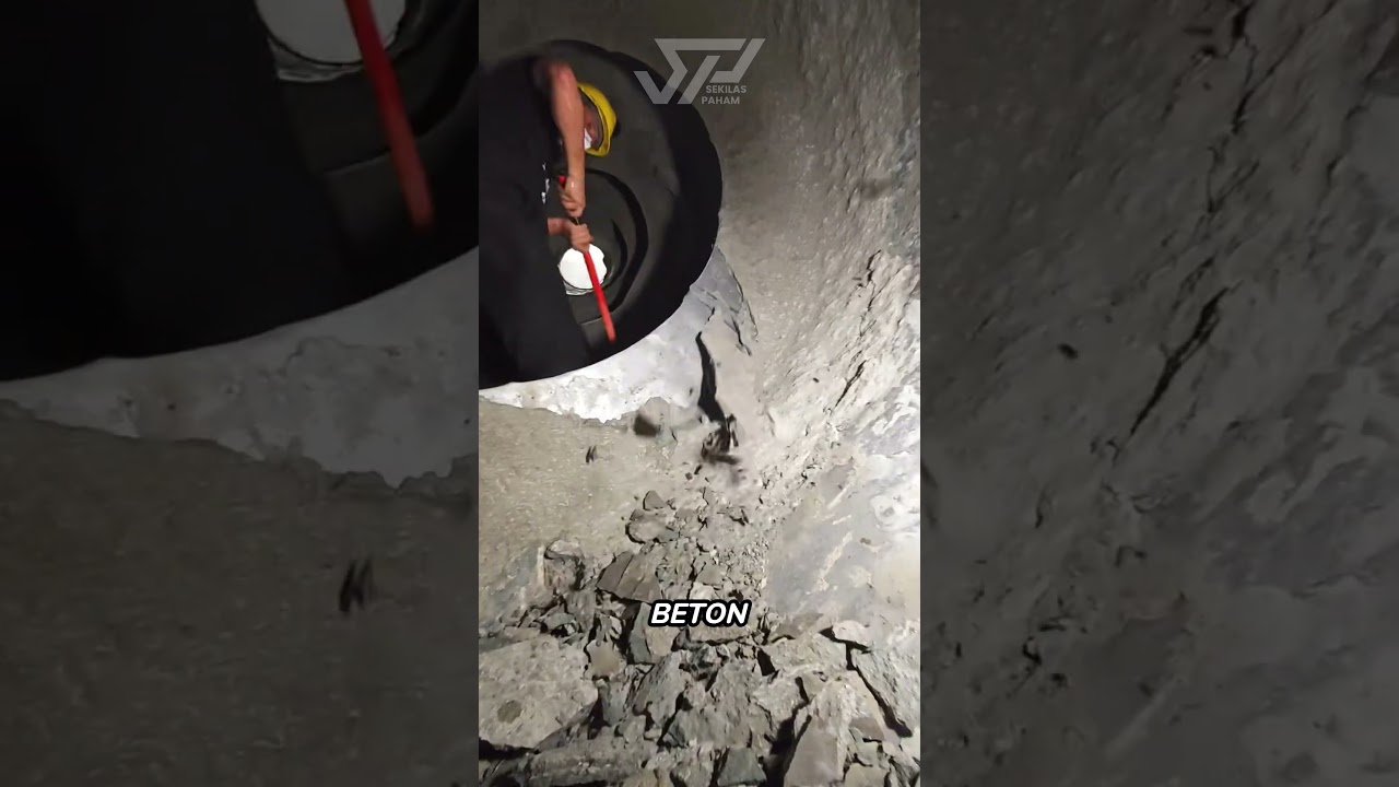 Sopir Masuk ke Dalam Drum Semen