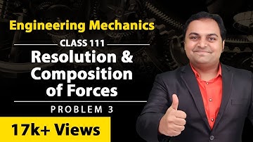 Resolutie en samenstelling van krachten - Probleem 3 - Technische mechanica