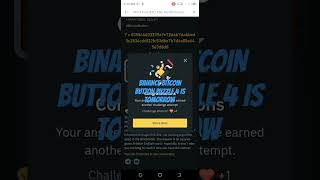 BINANCE BITCOIN BUTTON PUZZLE 4 ANSWER IS TOMORROW #binance #butcoinbutton#bitcoin #puzzle