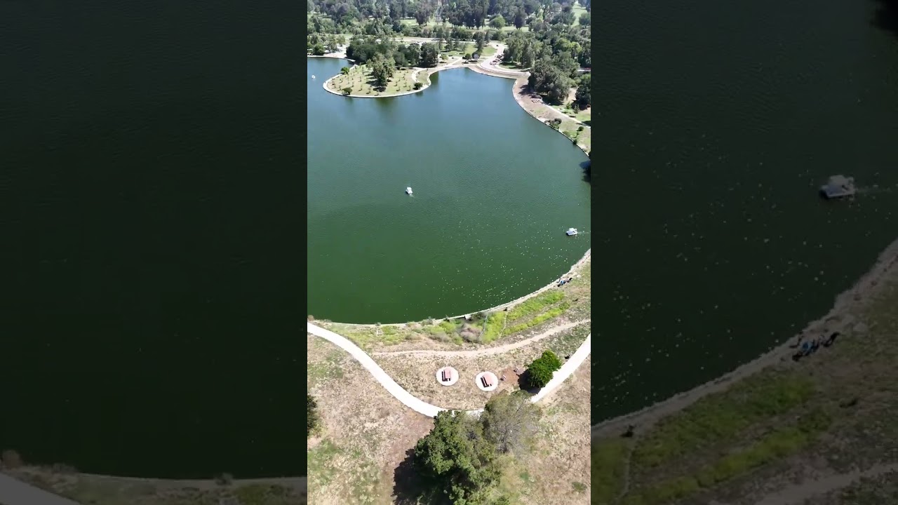 Lake Balboa in Los Angeles from a bird’s-eye view!