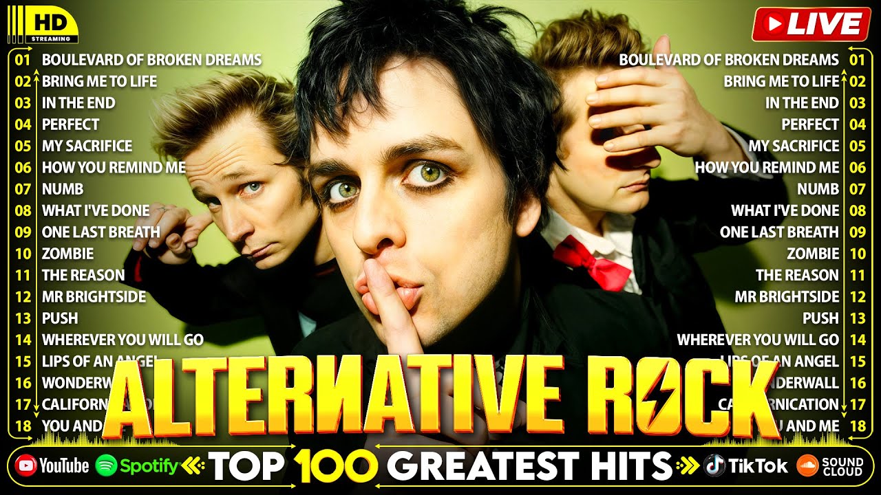 Green Day, Simple Plan, Linkin Park, Creed, Hinder, Hoobastank - BEST ALTERNATIVE ROCK 2000s