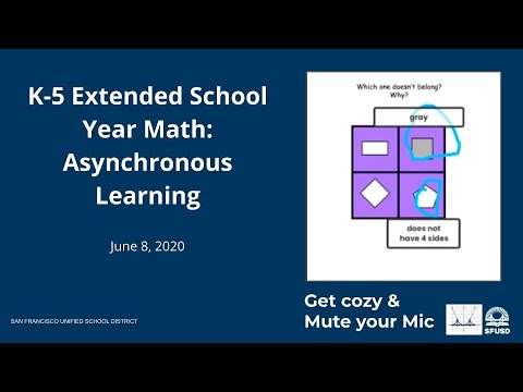 Math Asynchronous ESY K 5 Math Asynchronous Teaching - YouTube