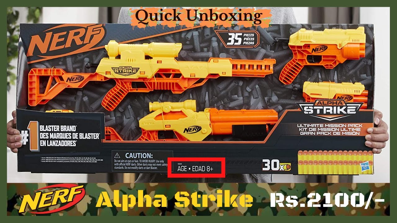 Nerf Alpha Strike 35-Piece | Quick Unboxing || 2022||  