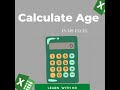 খুবই সহজে বয়স বের করুন Excel এর সাহায্যে 💥How to Calculate Age Using a Date of Birth in Excel💯💝