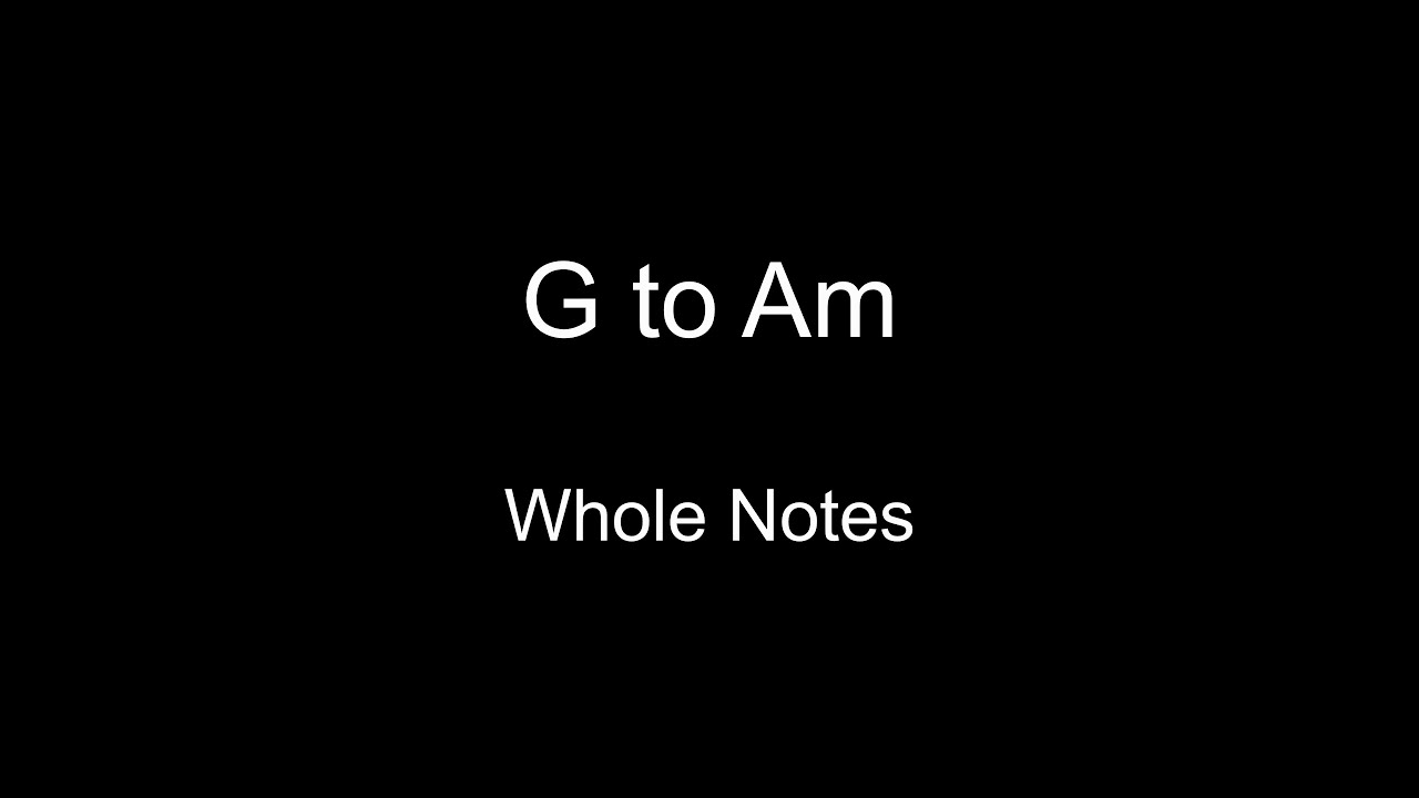 Key of C - G to Am | Beginner Guitar Transition Practice (Whole Notes)