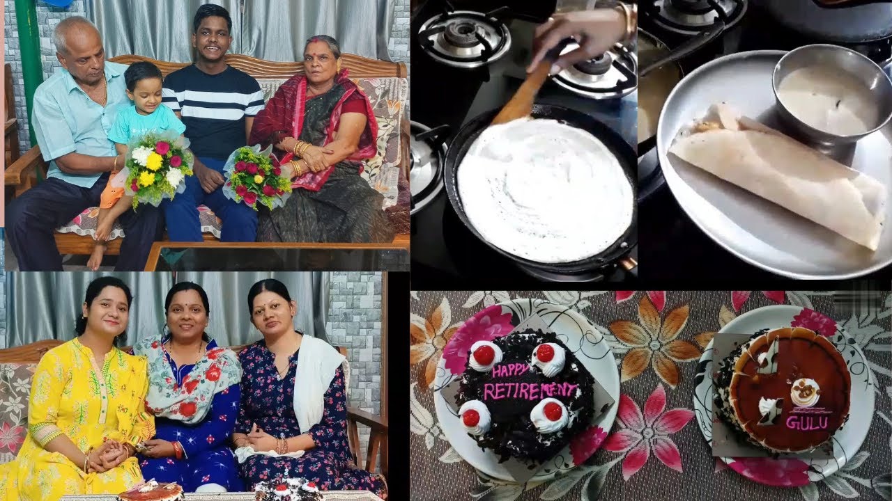 Papa's job retirement @ the age of 75 || Restaurant se bhi tasty chutney || Dosa (no onion garlic)