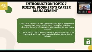 Presentation Self Reflection UBM 599