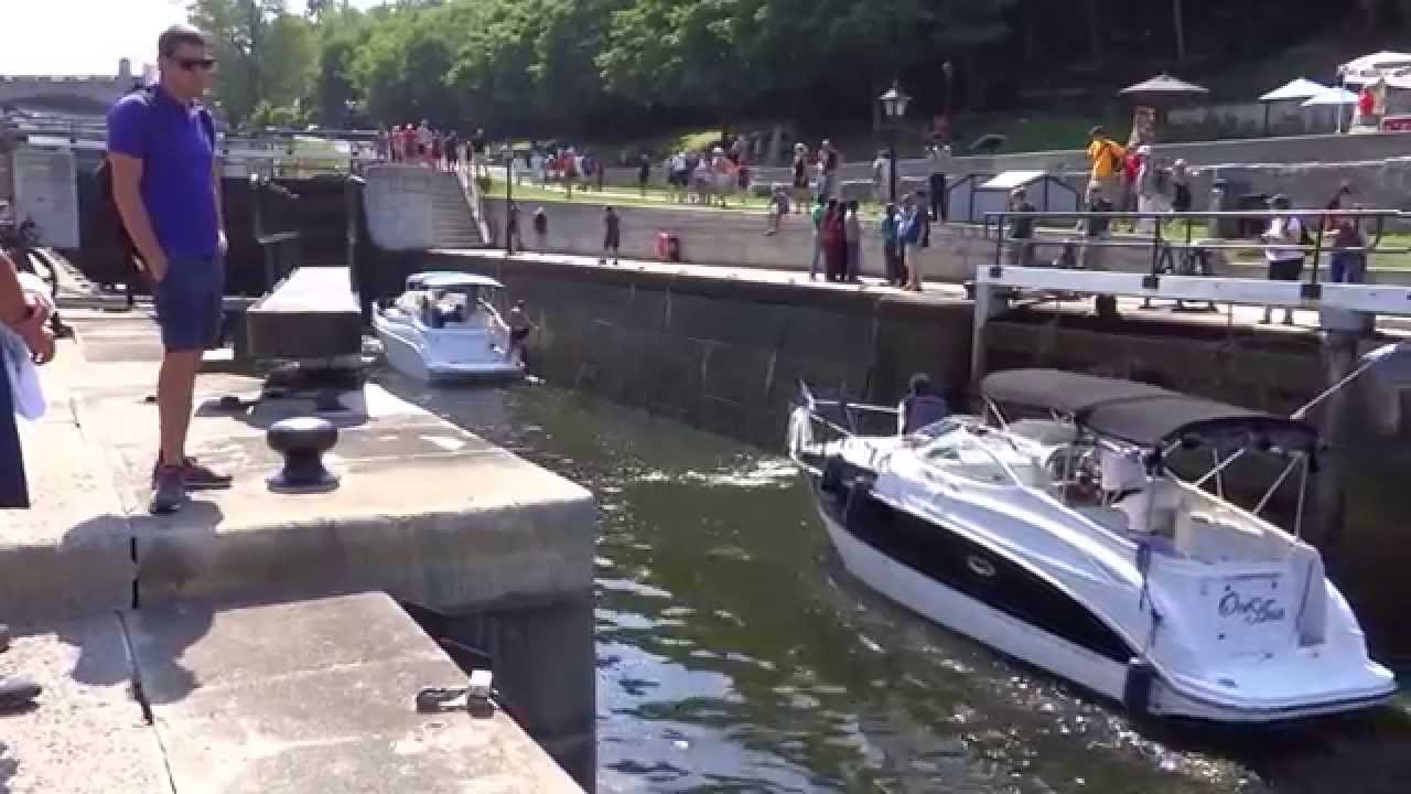Ottawa, Ontario, Canada - Rideau Canal Locks in Operation HD (2015)