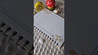 Aesthetic page border design 🍂♥#shorts #design
