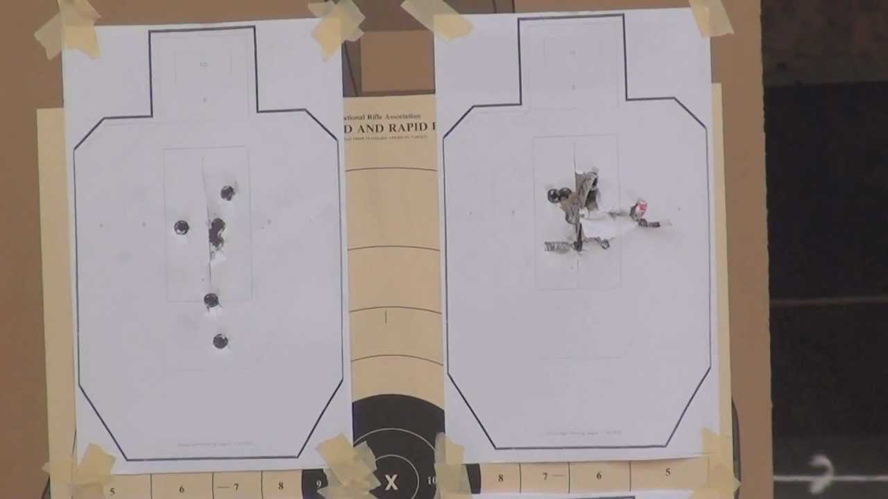 Handgun Shooting At The Range 45 Long Colt Splitting Playing Cards 