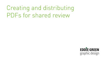 Creating and distributing PDFs for shared review