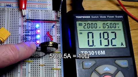 Demonstration of charging 4F 5V super capacitors with internal resistance as backup power source