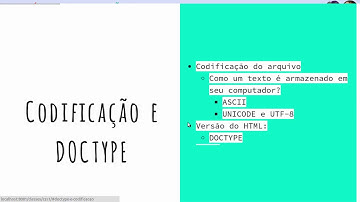 [CSS1 - tópico 2] Codificação e DOCTYPE em arquivos HTML
