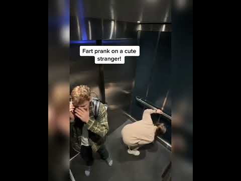Guy stuck in elevator with girl farting
