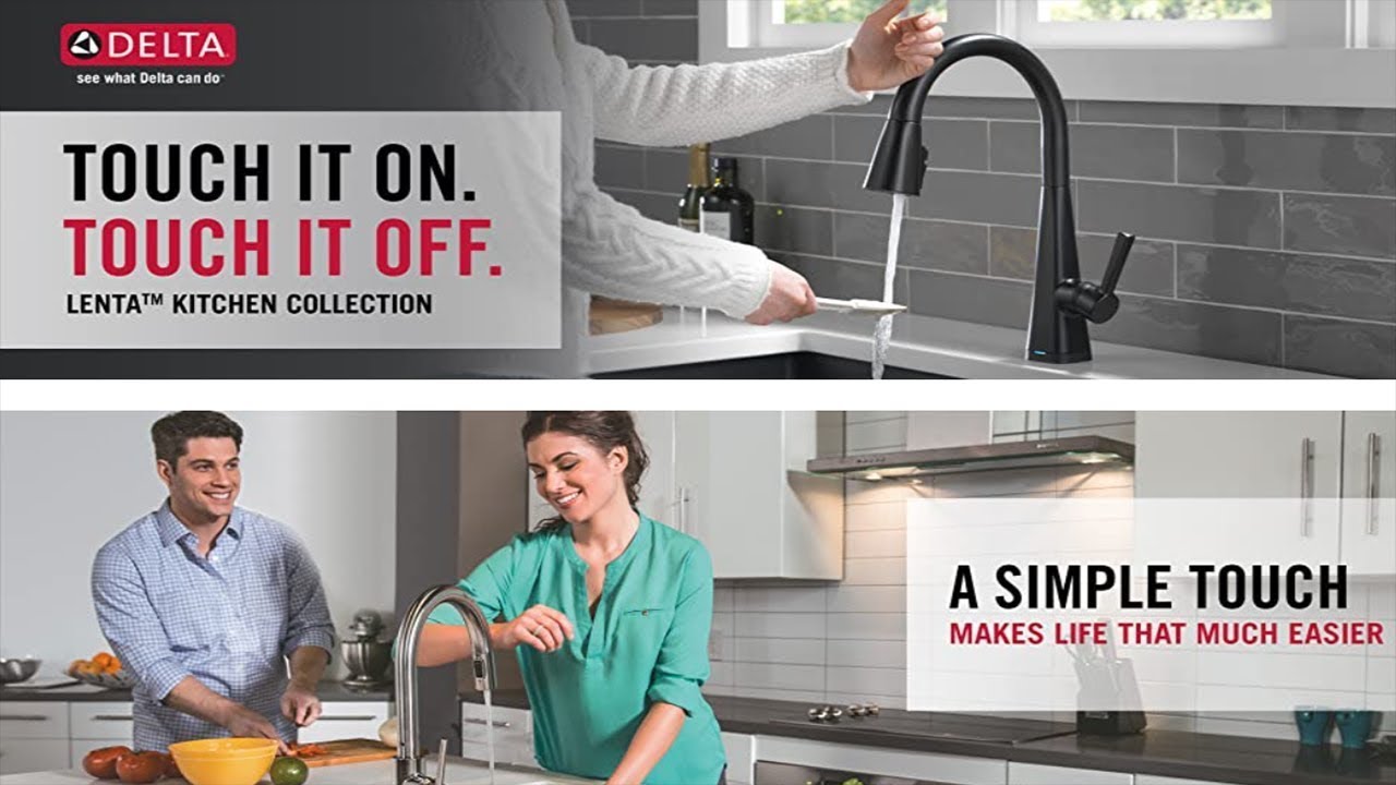 Products Delta Faucet Lenta Matte Black Kitchen Faucet Touch,Kitchen