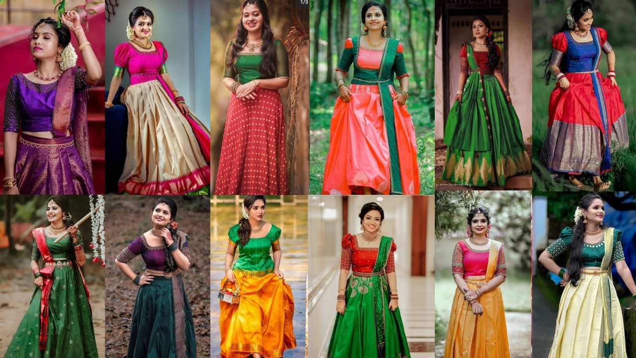 Buy Divastri Women Red,Green Self Design Georgette Half-And-Half Saree  Online at Best Prices in India - JioMart.