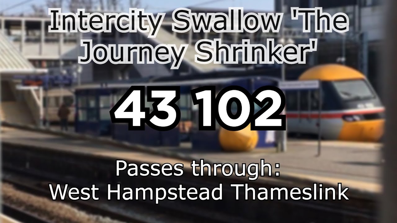 43102 'The Journey Shrinker' and Tomato HST passing through West Hampstead Thameslink