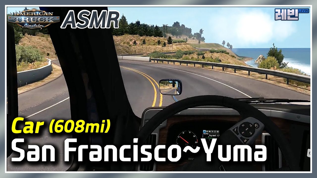[ASMR] San Francisco~Yuma (608mi) | ATS ASMR - YouTube