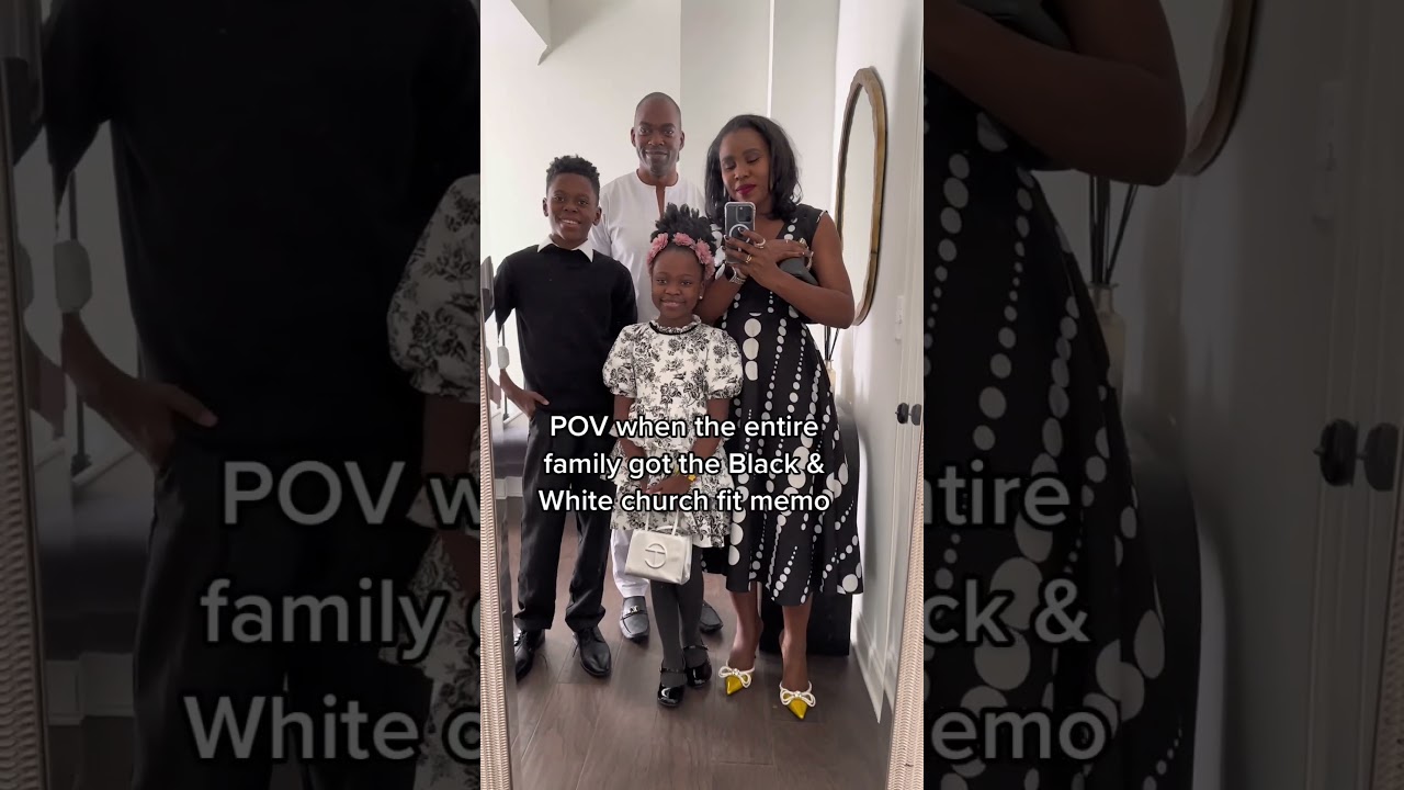 POV: when the entire family got the Black & White church fit memo 