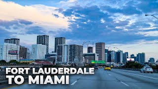 Sunset Drive to Miami from Fort Lauderdale (April 2022)