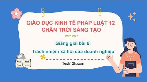 Giảng bài 6: Trách nhiệm xã hội của doanh nghiệp | Bài giảng Kinh tế pháp luật 12 Chân trời sáng tạo