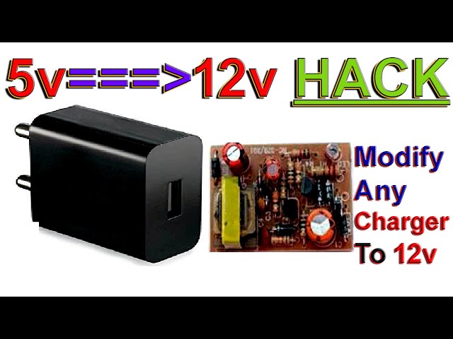 5v Charger To 12v Modification  Increase Charger Voltage Upto 12v