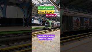 Yellow line metro Green line metro interchange bangalore RV road #metro #yellow #line #bengaluru