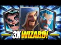 100% BROKEN!! NEW TRIPLE WIZARD TRIFECTA DECK IN CLASH ROYALE!!