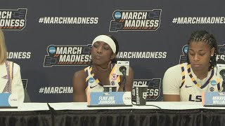 FULL INTERVIEWS: Johnson and Williams help LSU outgun Texas Tech 101-47 in March Madness