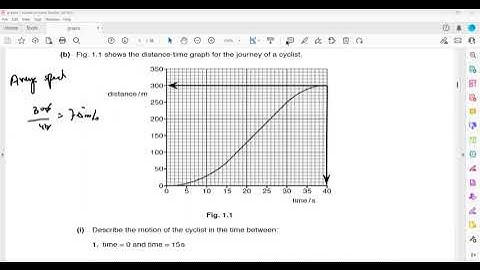 Exercise Distance Time and Speed Time Graphs Question 1 to 8 IGCSE Physics Lesson 10c