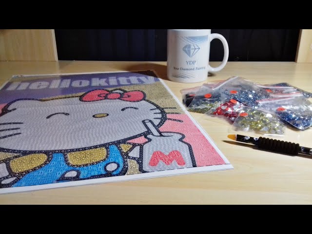 DIY Hello Kitty diamond Painting, Everything Else on Carousell