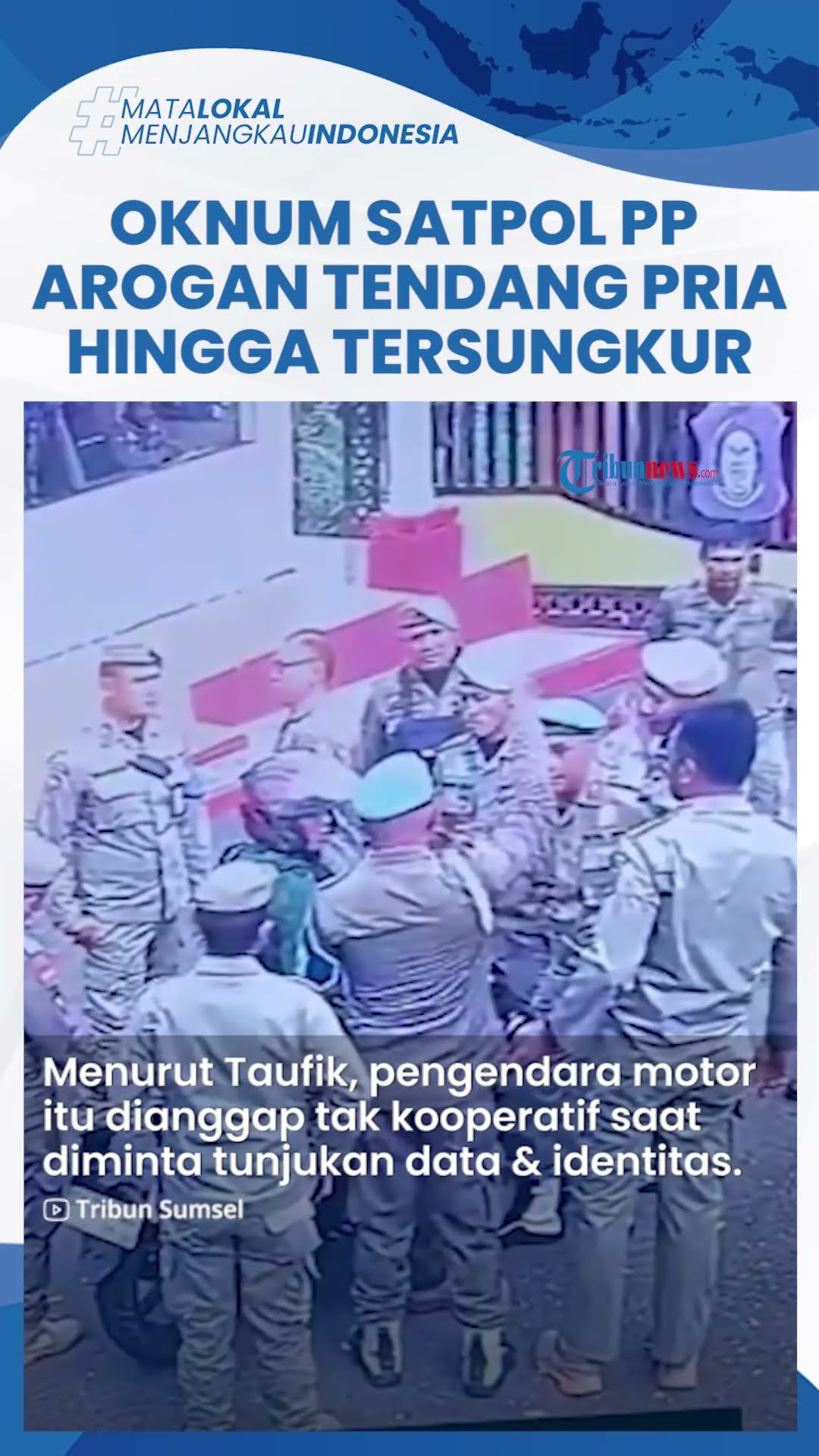 Viral Video Oknum Satpol PP di Gorontalo Arogan Tendang Pemotor hingga Tersungkur, Ini Kronologinya