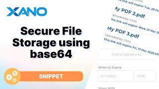 Secure Files in Xano using Base64 Encoding