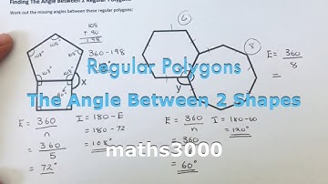 How To Work Out The Angle Between 2 Regular Polygons (Shapes)