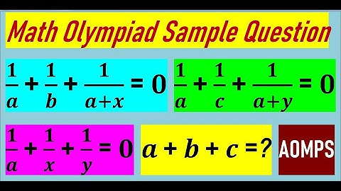 If  1/a+1/b+1/(a+x)=0, 1/a+1/c+1/(a+y)=0 and 1/a+1/x+1/y=0, where a≠0, b≠0, c≠0,  find (a+b+c).