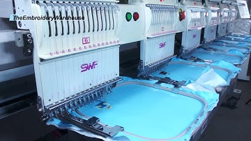 SWF B UK 10506 15 Needles and 6 Heads   Embroidery Machine DEMO