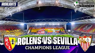 RC Lens vs Sevilla | Amazing Tifo Lens Ultras "Red Tigers"🔴🟡 | Champions League | Highlights