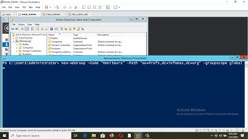 Creer Groupe AD Server 2012 avec PowerShell