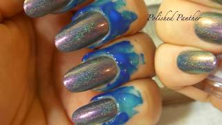 Cute simple Holo Sweater Manicure