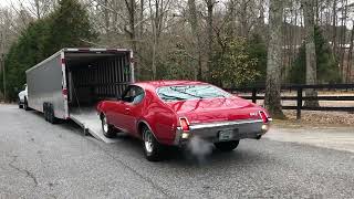 My 1969 Oldsmobile 442 being delivered
