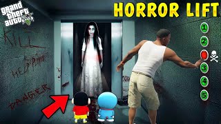 Shinchan and Franklin Plays The Horror Lift Challenge At Night in GTA 5 screenshot 4