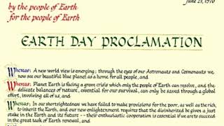 John McConnell His Earth Day Proclamation signed by over 35 dignitaries around the world,