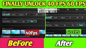 Finally Unlock Super Smooth 40Fps To 60Fps Bgmi Super Smooth Option Showing | Super Smooth Graphics