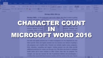 Microsoft Word 2016 Essential Training | Character Count