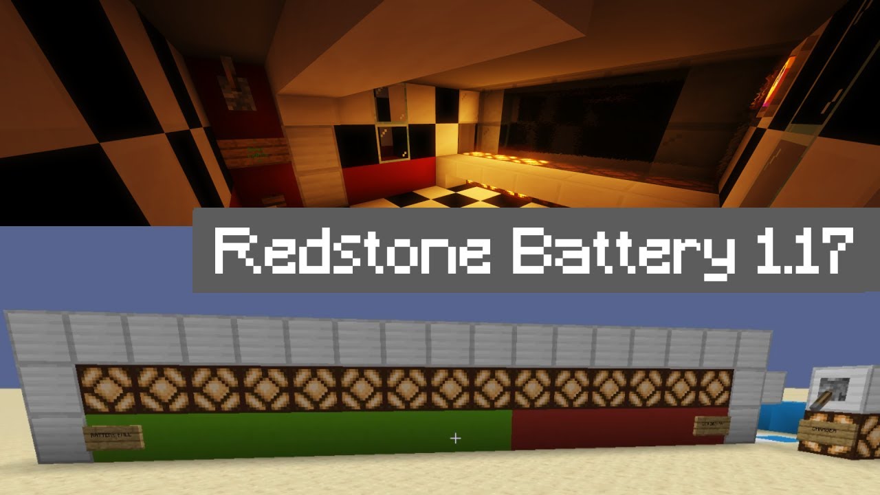 [1.17] Minecraft how to build a Redstone Battery Rechargeable / Power Consumption YouTube