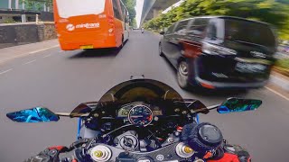 DILIATIN WARGA 😱 - YAMAHA R6 PAKAI KNALPOT AKRAPOVIC MEGAPHONE TITANIUM ‼️