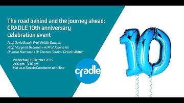 CRADLE Seminar Series 2025 #4: CRADLE 10th anniversary celebration